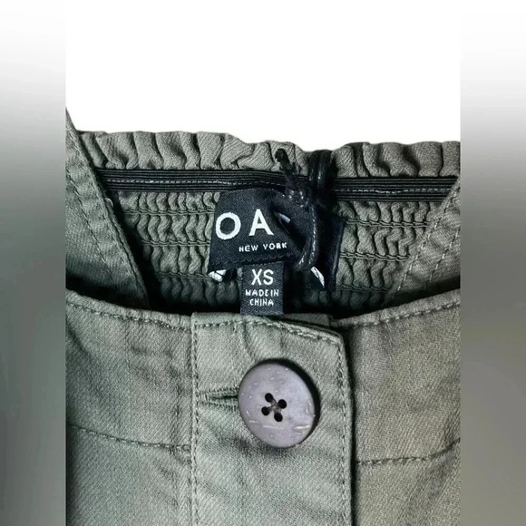 OAT New York Womens XS Smocked Sleeveless Belted Jumpsuit One Piece Olive Green - Picture 10 of 11